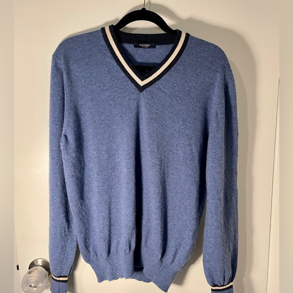 Gran Sasso 100% Cashmere V-Neck Sweater